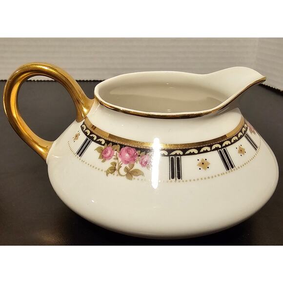 Vintage Cleveland China  Sugar Bowl w/Lid & creamer pitcher Bridal Rose Pattern - Picture 16 of 16